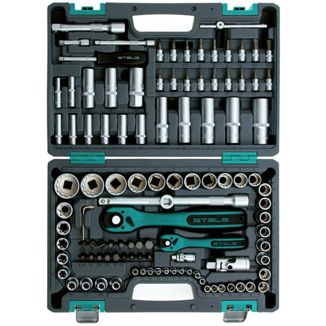 Набор инструментов 1/2", 1/4", CrV 109 предмета Stels