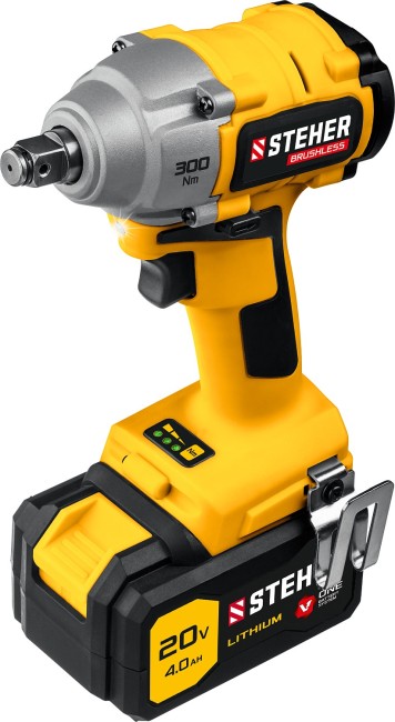 Гайковерт бесщеточный CWB-300-1 STEHER 1 АКБ