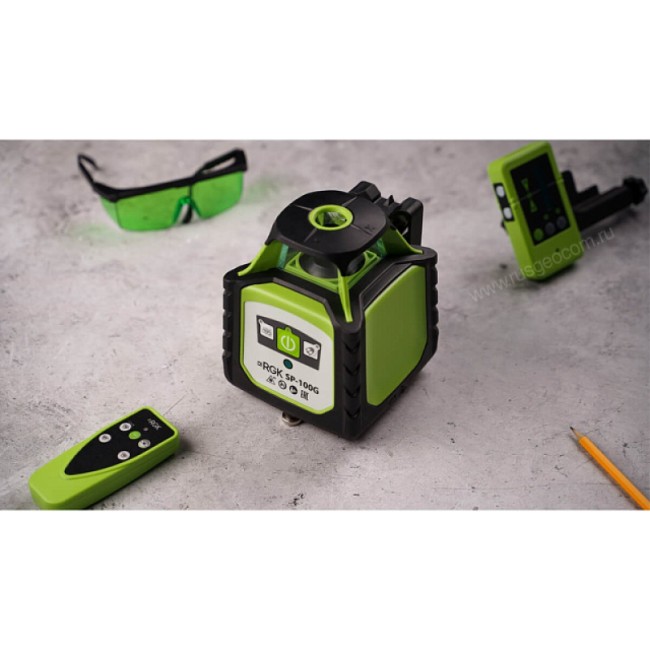 Ротационный нивелир RGK SP-100G с калибровкой Ротационный нивелир RGK SP-100G с калибровкой