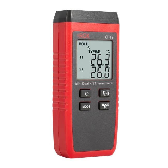 Термометр RGK CT-12 с погружными зондами температуры TR-10W с поверкой Термометр RGK CT-12 с погружными зондами температуры TR-10W с поверкой