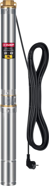 Насос скважинный центробежный НСЦ-75-40 ЗУБР 550 Вт, 40 м напор Насос скважинный центробежный НСЦ-75-40 ЗУБР 550 Вт, 40 м напор