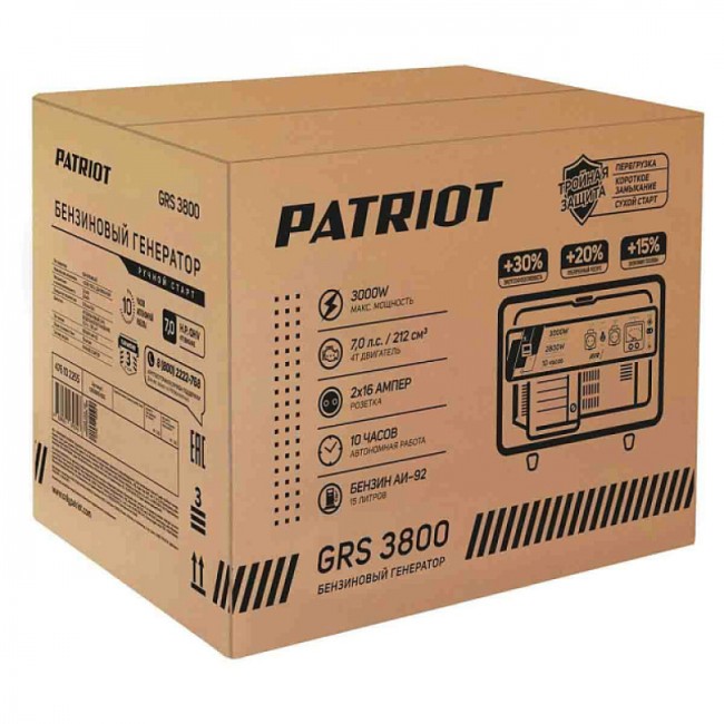 Бензиновый генератор Patriot GRS 3800