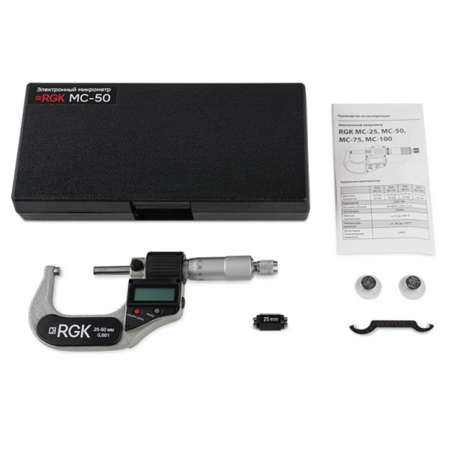 Электронный микрометр RGK MC-50 с поверкой Электронный микрометр RGK MC-50 с поверкой