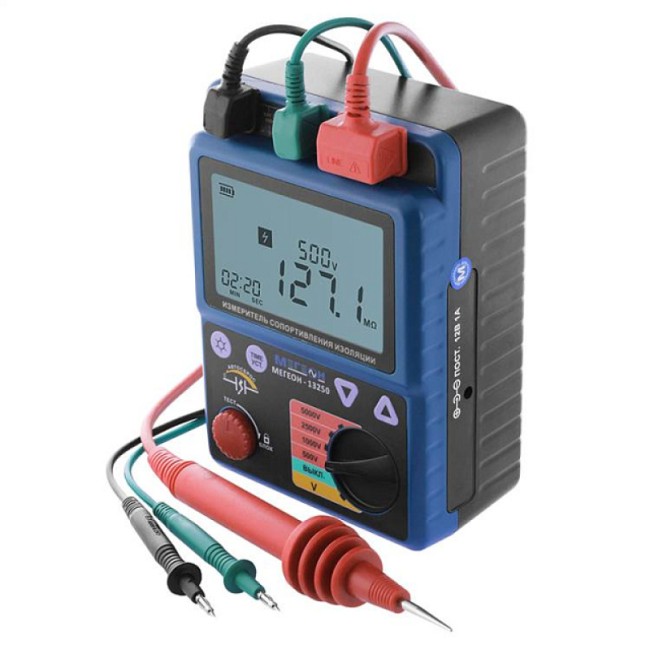 Измеритель сопротивления изоляции (мегаомметр) МЕГЕОН 13250 с поверкой Измеритель сопротивления изоляции (мегаомметр) МЕГЕОН 13250 с поверкой