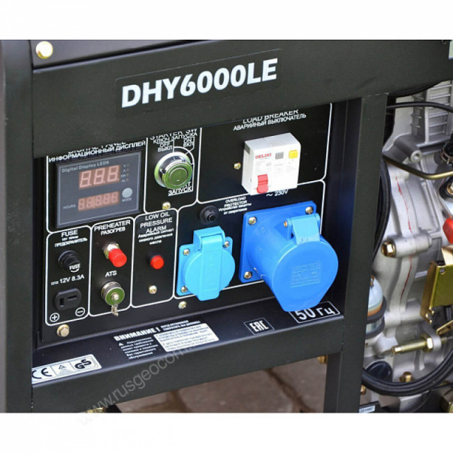 Дизельный генератор Hyundai DHY 6000LE Дизельный генератор Hyundai DHY 6000LE