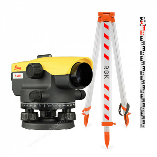 Комплект оптический нивелир Leica NA 332 с поверкой штатив рейка - 3 в 1 Комплект оптический нивелир Leica NA 332 с поверкой штатив рейка - 3 в 1