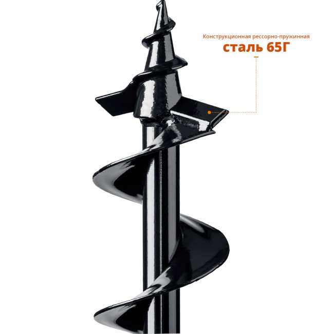 Шнек для мотобуров ЗУБР d 100 мм, грунт