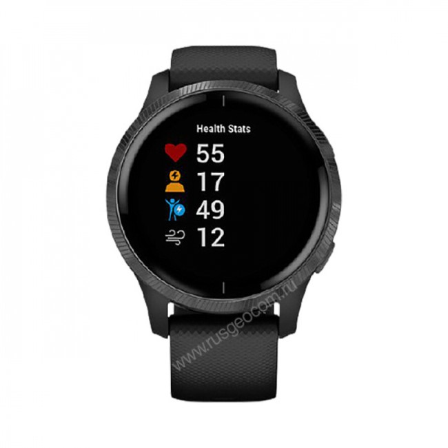 Часы Garmin Venu черные с серым безелем