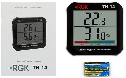 Термогигрометр RGK TH-14 с поверкой