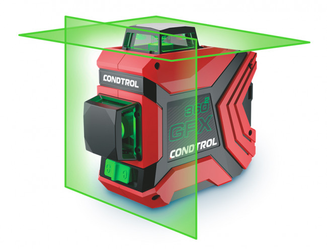 Лазерный уровень Condtrol GFX360-2 с зеленым лучом