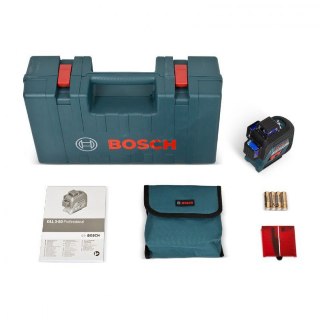 Лазерный уровень Bosch GLL 3-80 + кейс (0.601.063.S00) Лазерный уровень Bosch GLL 3-80 + кейс (0.601.063.S00)