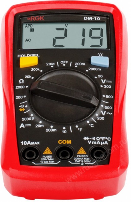 Мультиметр RGK DM-10 с поверкой
