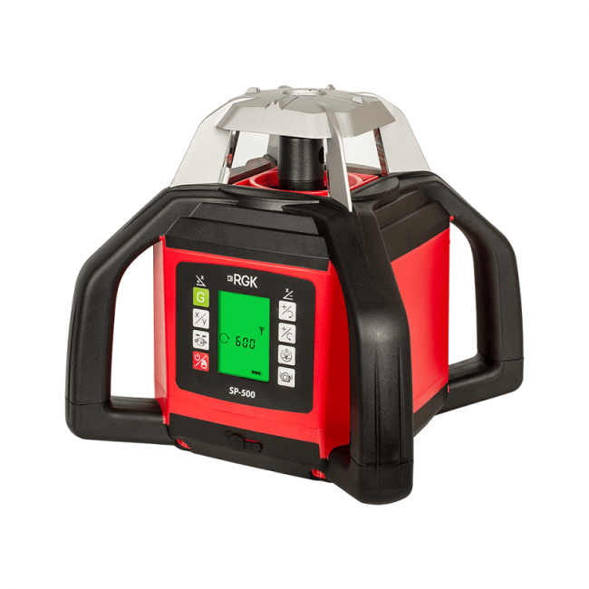 Комплект: ротационный нивелир RGK SP-500 + штатив RGK SH-170, рейка RGK LR-2