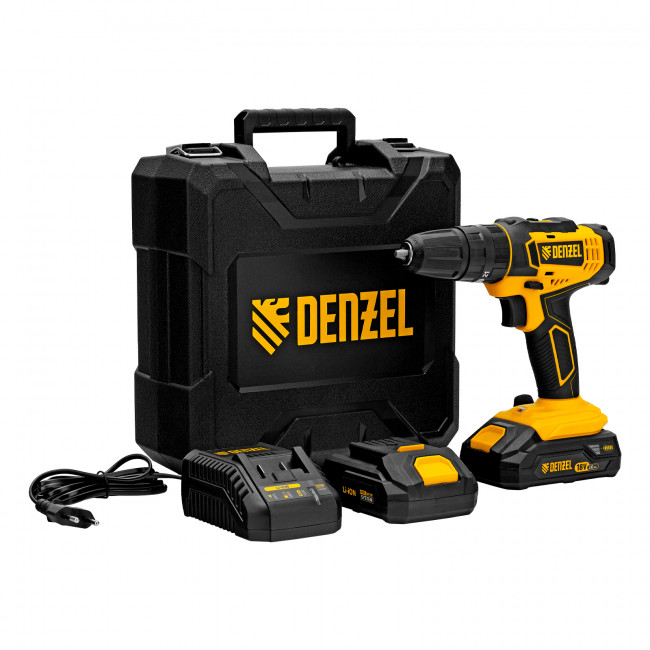 Дрель-шуруповерт аккумуляторная ударная CID-18-02BM Denzel Дрель-шуруповерт аккумуляторная ударная CID-18-02BM Denzel