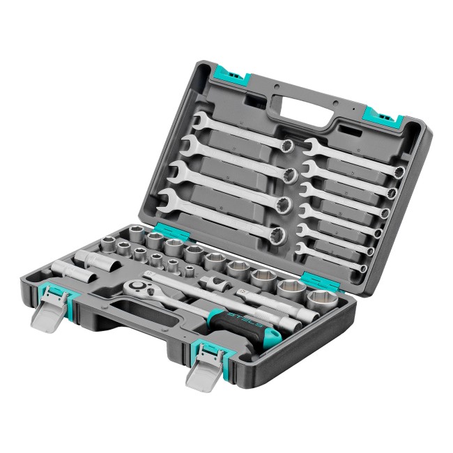 Набор инструментов, 1/2", CrV 31 предмет Stels Набор инструментов, 1/2", CrV 31 предмет Stels