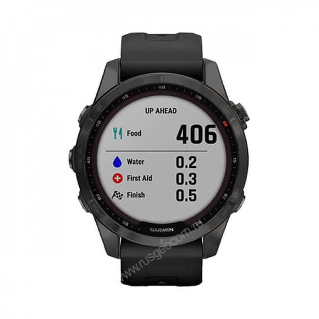 Часы Garmin Fenix 7S Sapphire Solar титановый угольно-серый DLC с силиконовым ремешком Часы Garmin Fenix 7S Sapphire Solar титановый угольно-серый DLC с силиконовым ремешком